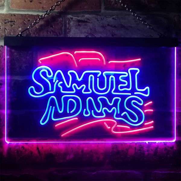 Samuel Adams Banner Dual LED Neon Light Sign